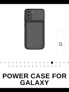Black Power Case Battery Charger for Galaxy Phones